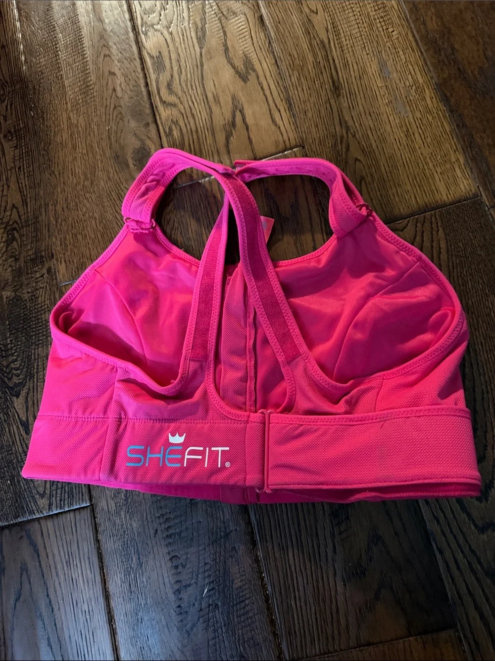 SHEFIT Front-Zip High-Support Sports Bra in Hot Pink Size 1 LUXE